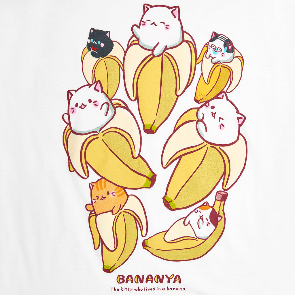 Immagine del prodotto Bananya - T-shirt da donna con personaggi bianca