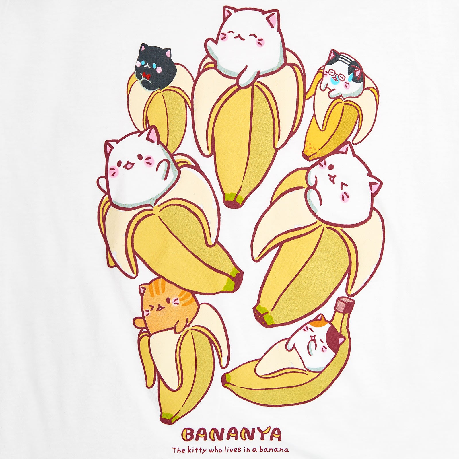 Immagine del prodotto Bananya - T-shirt da donna con personaggi bianca