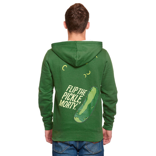 Immagine del prodotto Rick e Morty - Felpa con cappuccio verde Pickle Rick Face