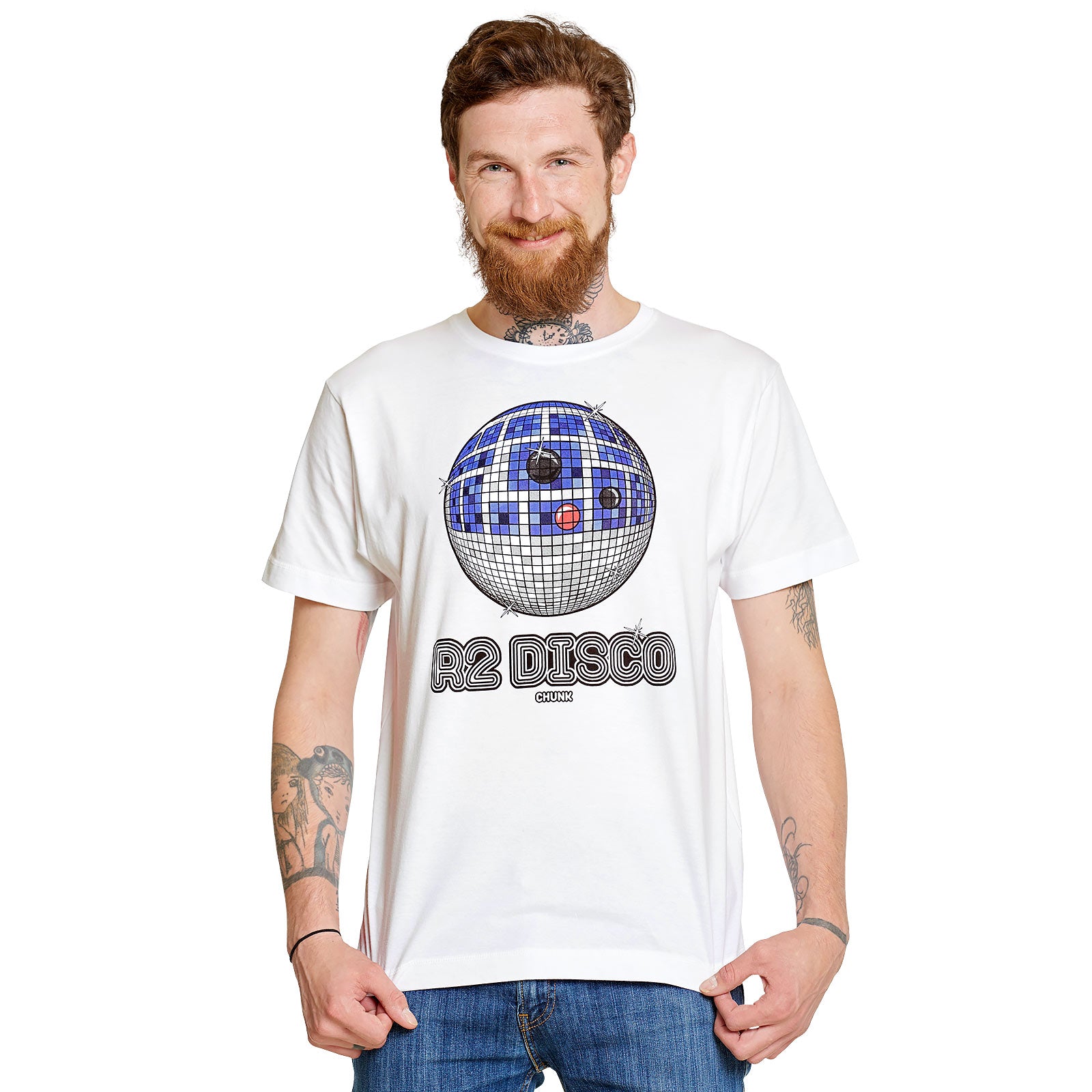 Immagine del prodotto Maglietta Droid Disco per fan di Star Wars bianca