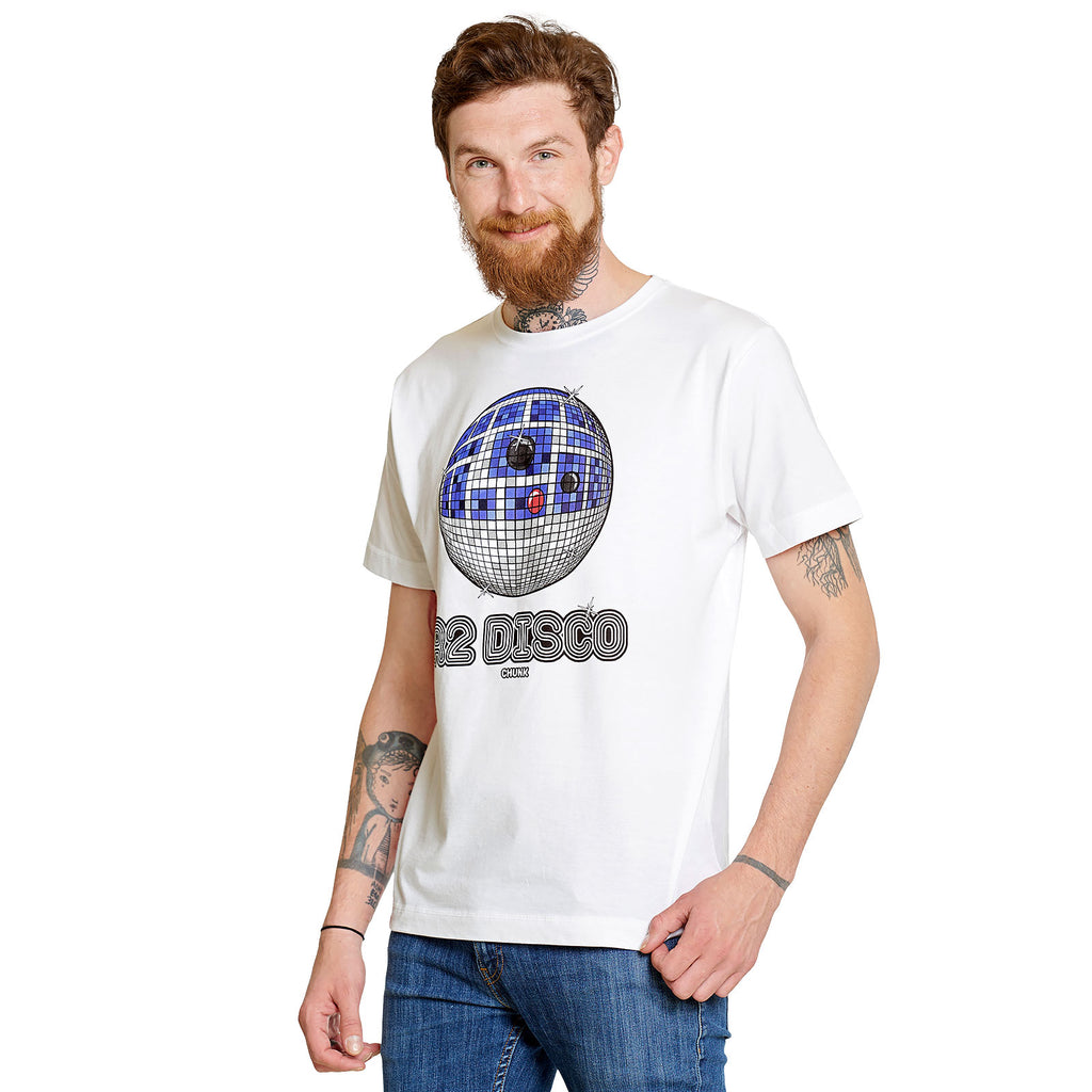 Immagine del prodotto Maglietta Droid Disco per fan di Star Wars bianca