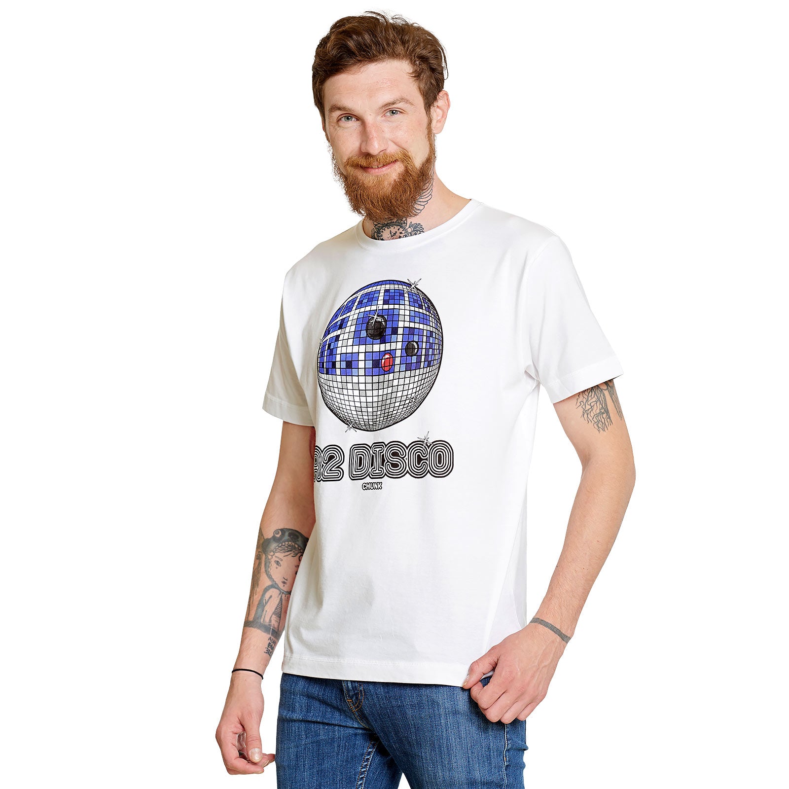 Immagine del prodotto Maglietta Droid Disco per fan di Star Wars bianca