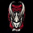 Immagine del prodotto Loki - T-shirt nera con elmo cornuto