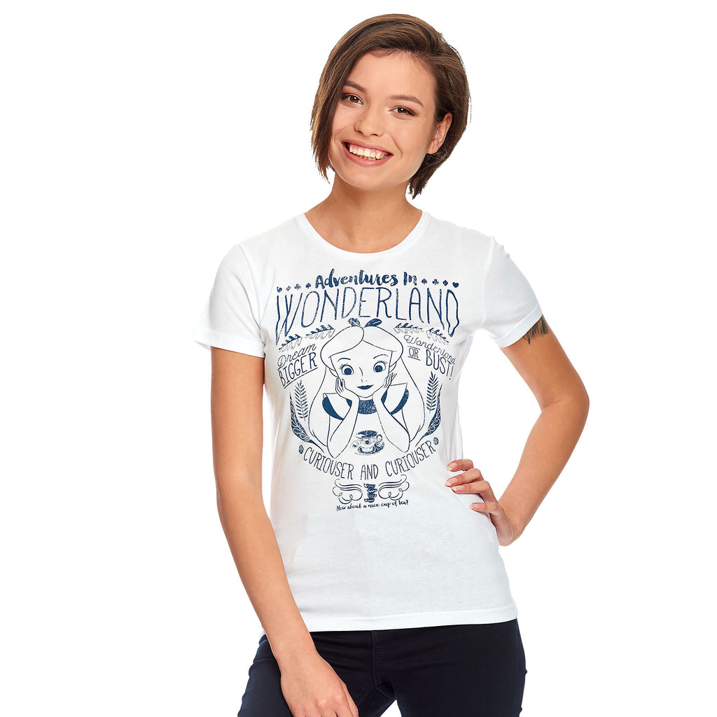 Immagine del prodotto Alice nel paese delle meraviglie - Adventures in Wonderland T-shirt donna bianca