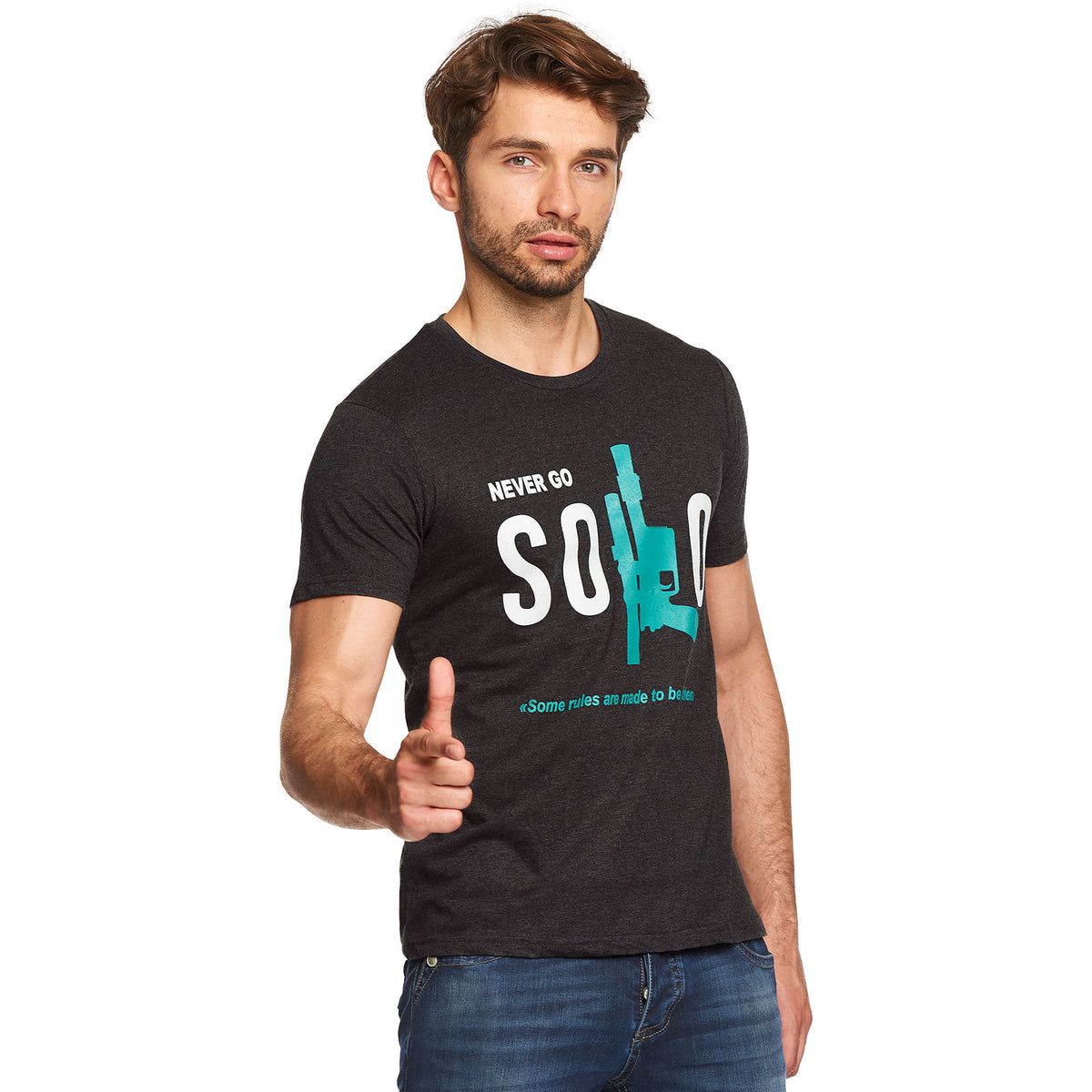 Immagine del prodotto Star Wars - Never Go Solo T-Shirt grigia