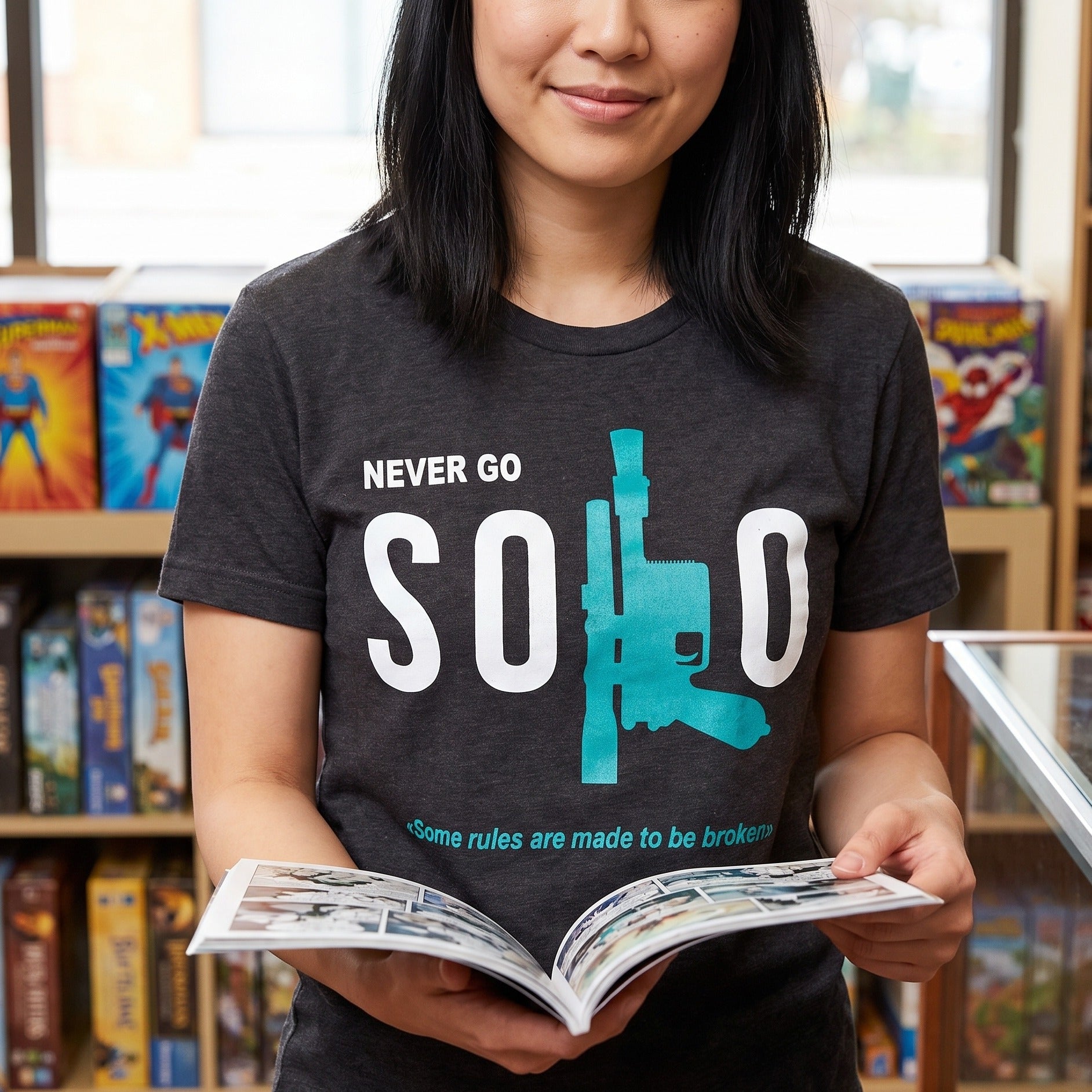Immagine del prodotto Star Wars - Never Go Solo T-Shirt grigia