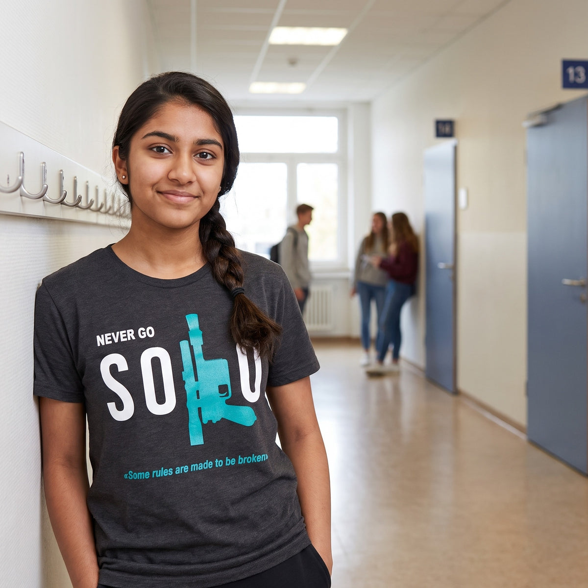 Immagine del prodotto Star Wars - Never Go Solo T-Shirt grigia
