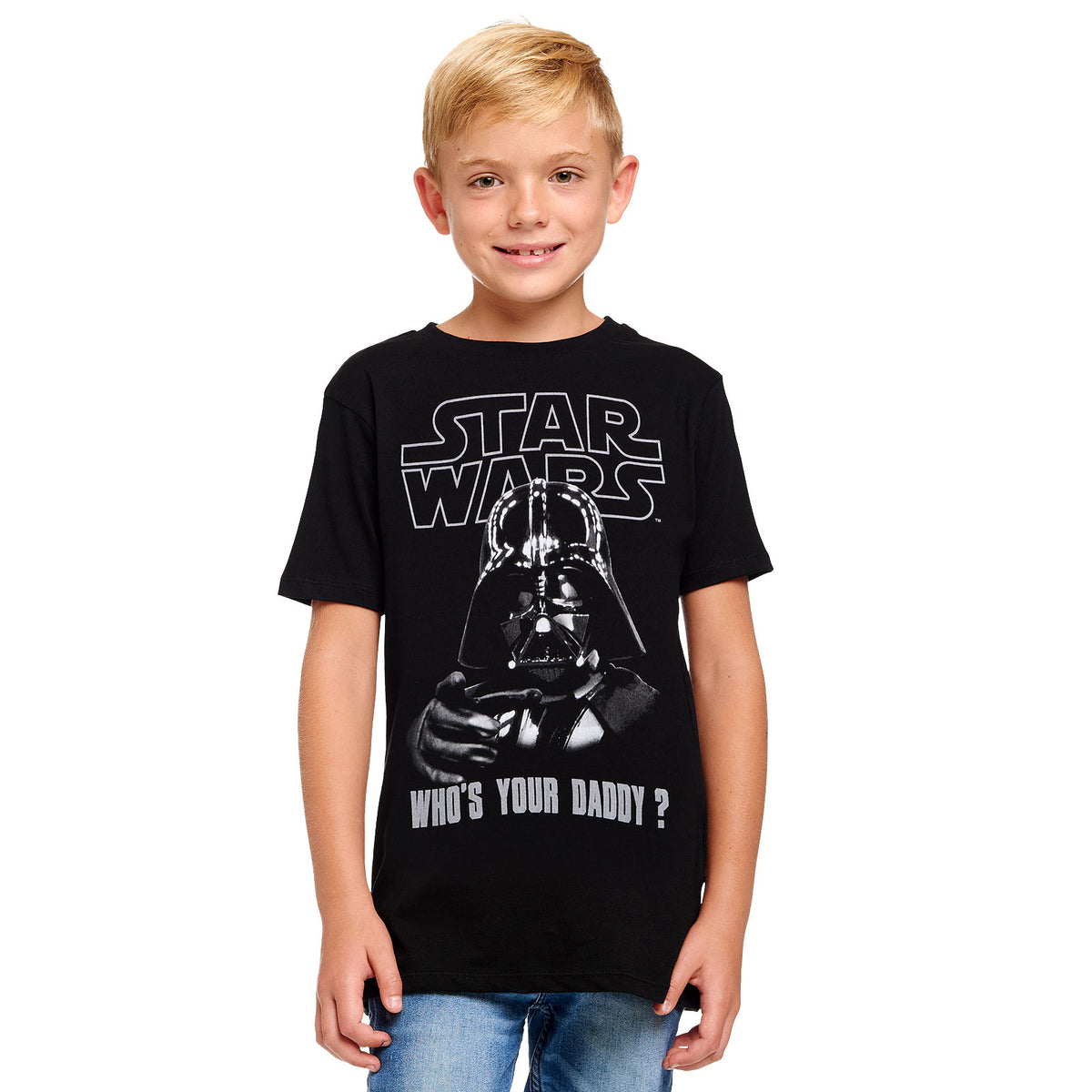 Immagine del prodotto Star Wars - Darth Vader Chi è tuo padre? T-shirt per bambini nera