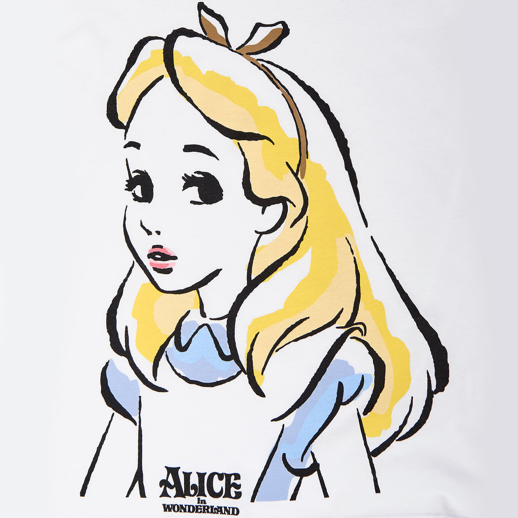 Immagine del prodotto Alice nel paese delle meraviglie - T-shirt ritratto donna bianca