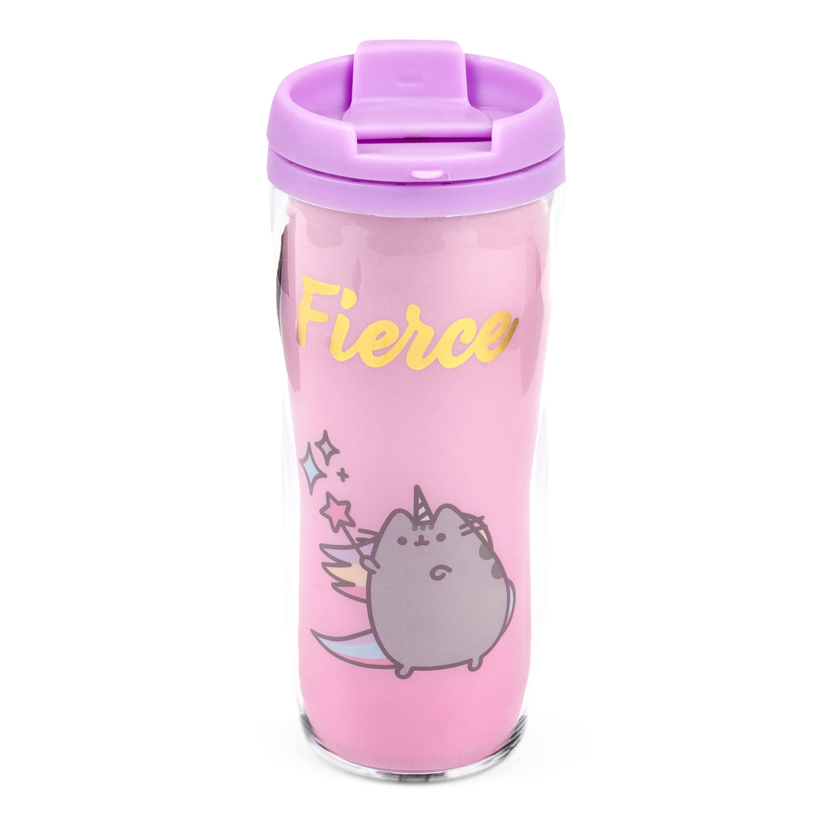 Immagine del prodotto Pusheen - Bicchiere Fierce da viaggio rosa
