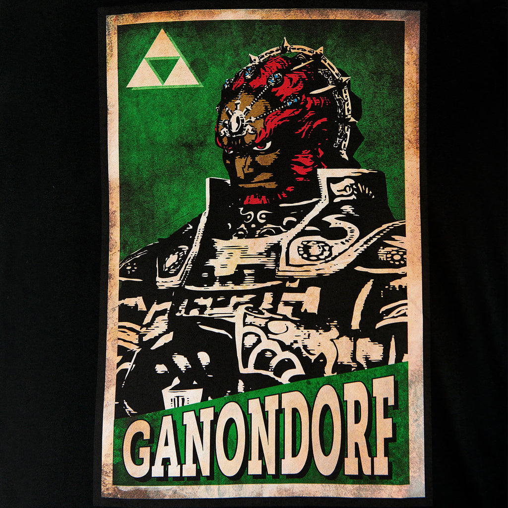 Immagine del prodotto Zelda - T-shirt nera del poster di propaganda di Ganondorf