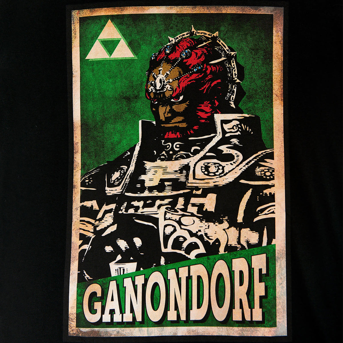 Immagine del prodotto Zelda - T-shirt nera del poster di propaganda di Ganondorf