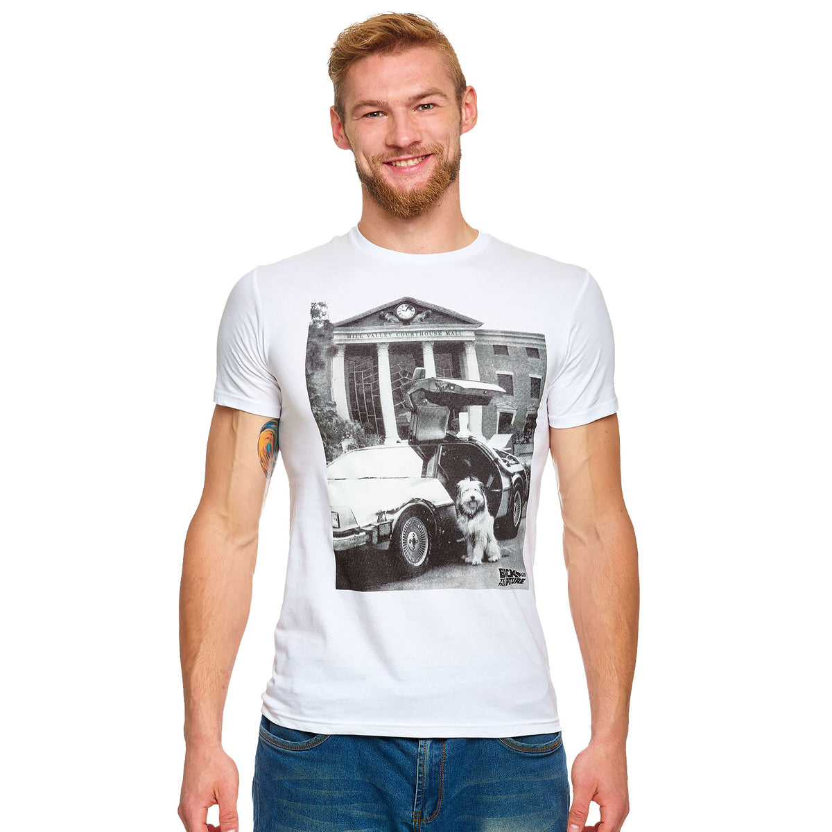 Product image Back to the Future - Einstein with DeLorean T-Shirt white