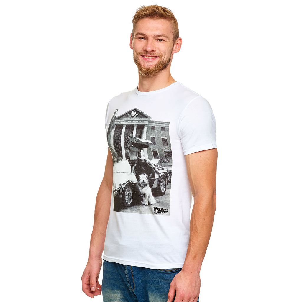 Product image Back to the Future - Einstein with DeLorean T-Shirt white