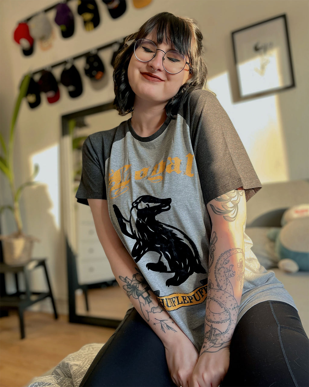 Immagine del prodotto Harry Potter - T-Shirt Leale Hufflepuff Grigia