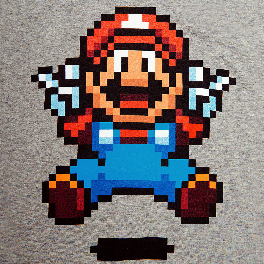 Immagine del prodotto Super Mario - T-shirt da donna Jump Pixel grigia
