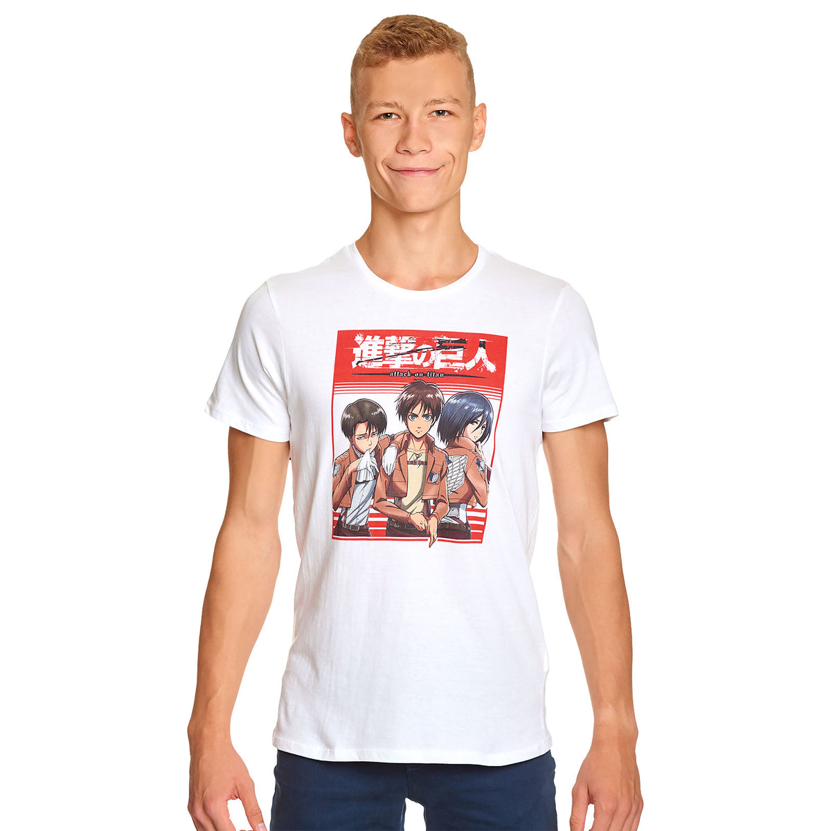 Immagine del prodotto Attack on Titan - T-shirt bianca del trio Survey Corps