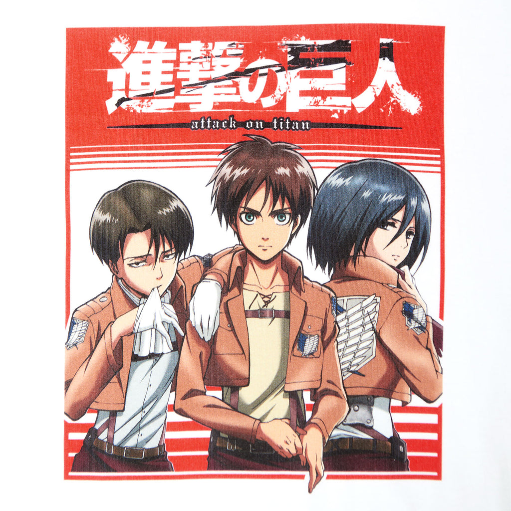 Immagine del prodotto Attack on Titan - T-shirt bianca del trio Survey Corps