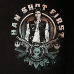 Immagine del prodotto Star Wars - Han Solo ha sparato per primo T-shirt nera