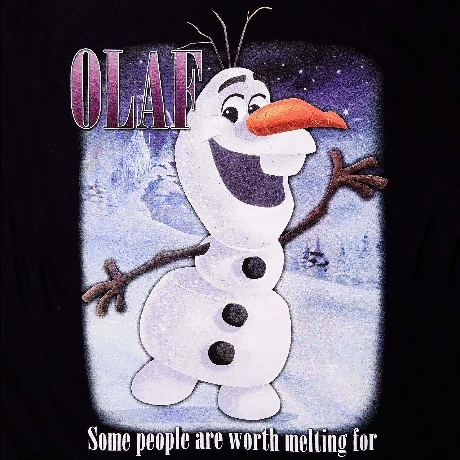 Immagine del prodotto Frozen - T-shirt nera Olaf Worth Melting For