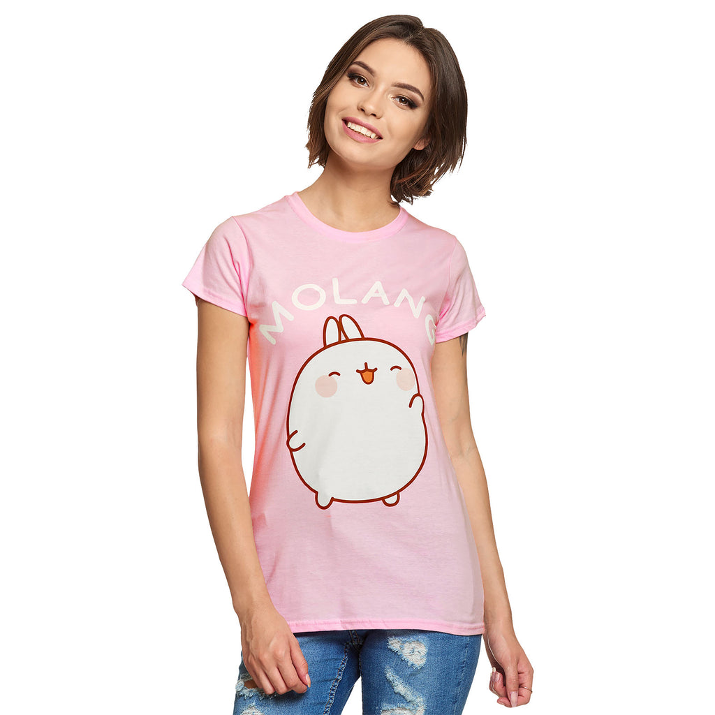 Immagine del prodotto Molang - T-shirt da donna felice rosa