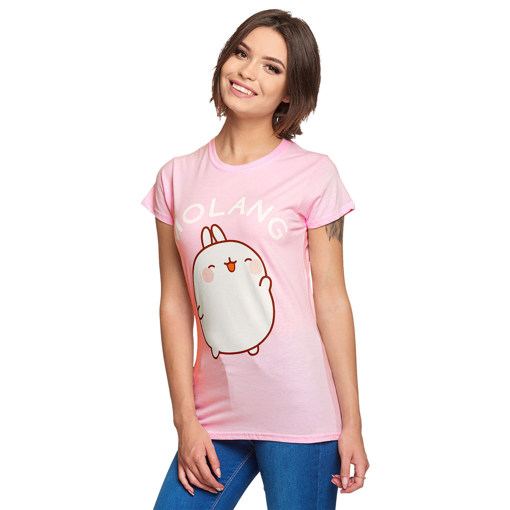 Immagine del prodotto Molang - T-shirt da donna felice rosa