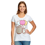 Immagine del prodotto Pusheen - T-shirt da donna Balloons bianca