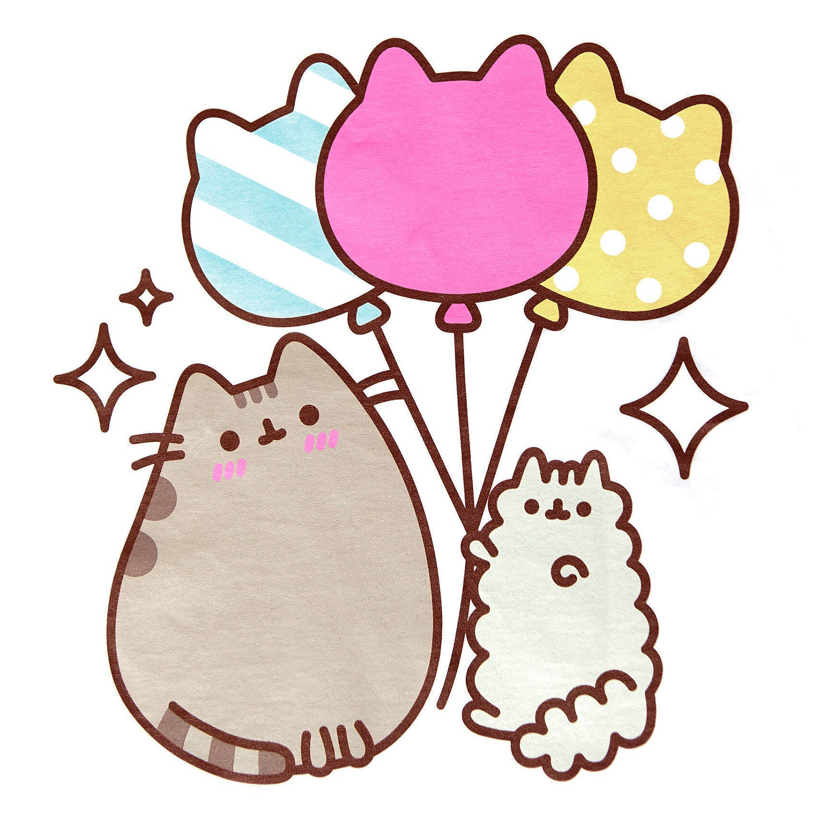 Immagine del prodotto Pusheen - T-shirt da donna Balloons bianca