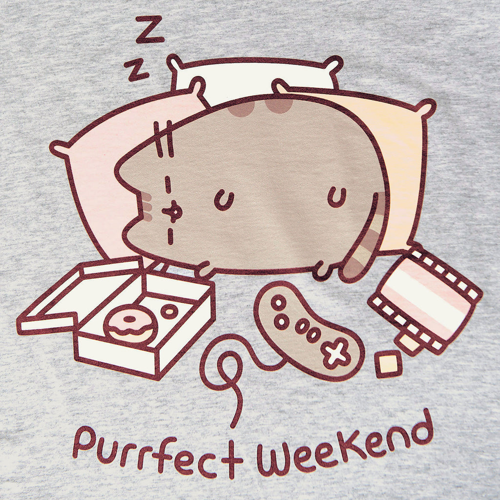 Immagine del prodotto Pusheen - T-shirt da donna grigia 'Purrfect Weekend'