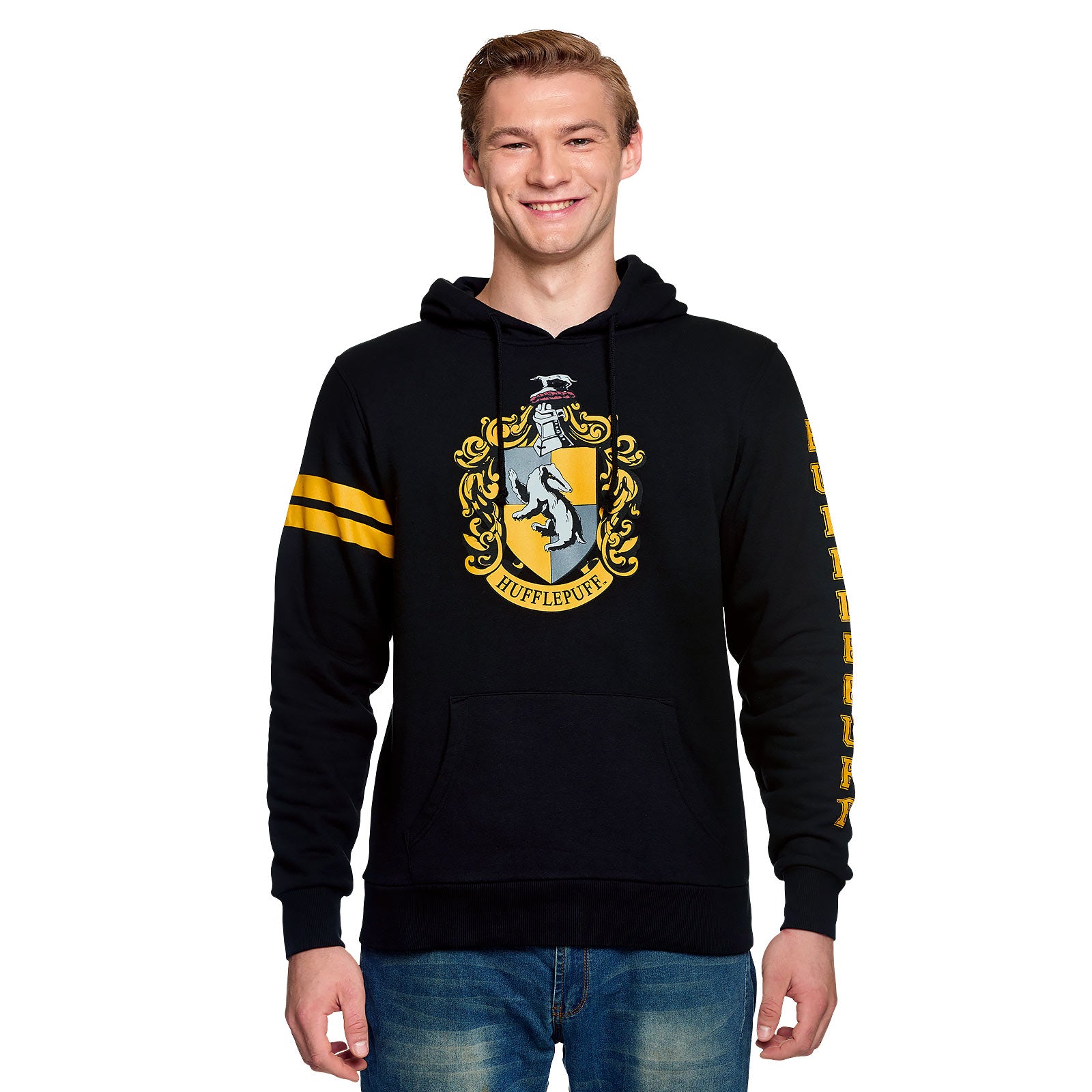 Immagine del prodotto Harry Potter - Felpa con cappuccio stemma Hufflepuff