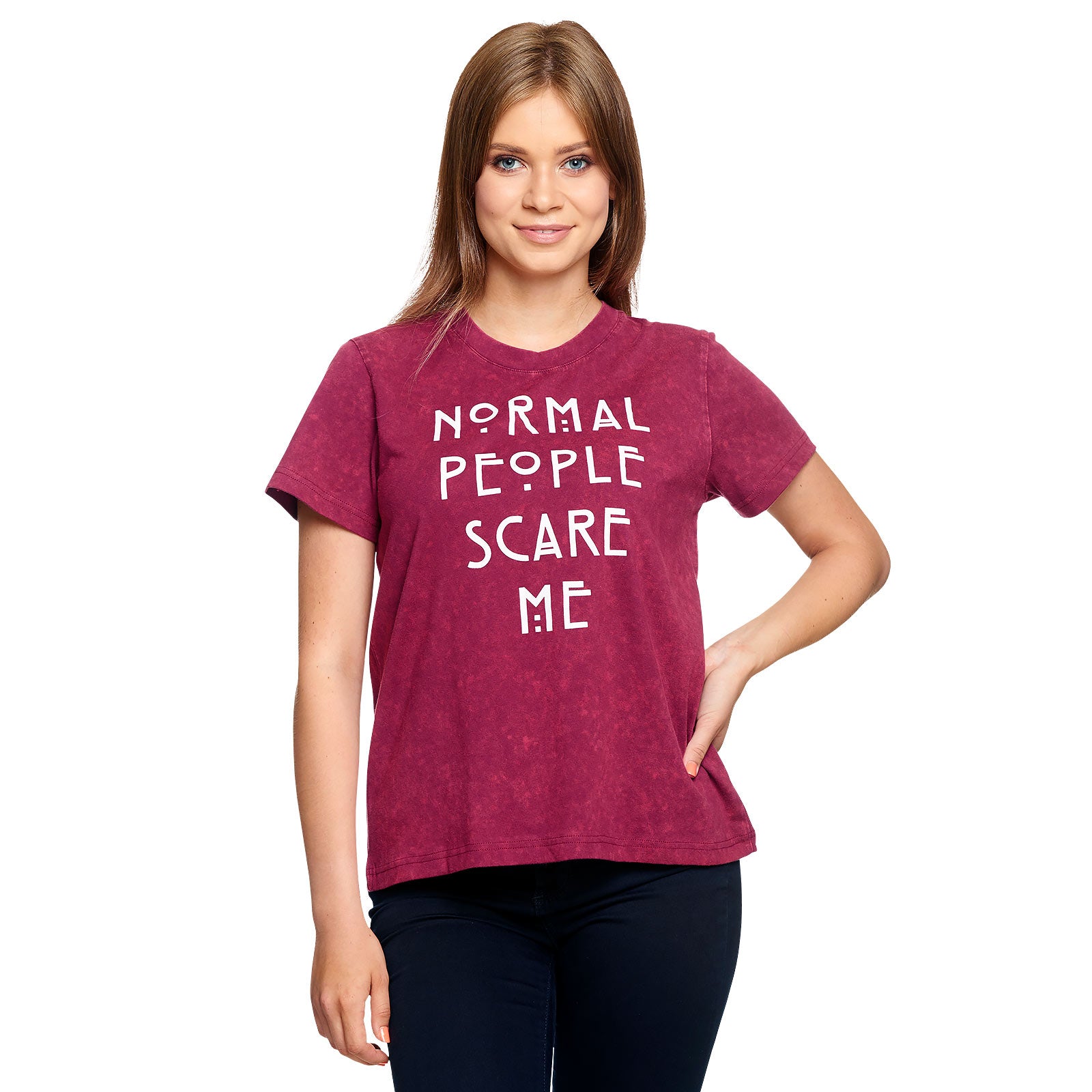 Immagine del prodotto American Horror Story - T-shirt donna 'Normal People Scare Me' rossa