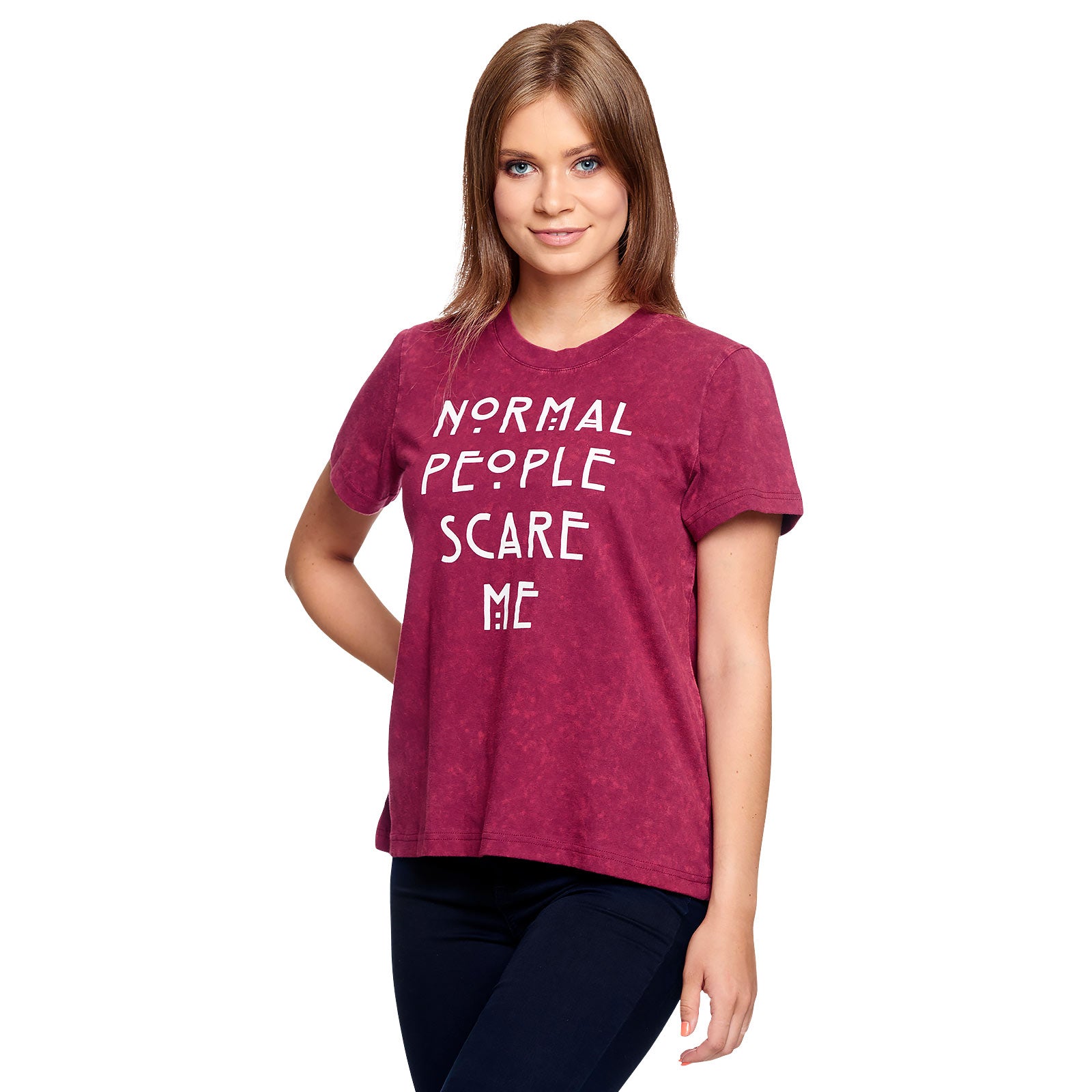 Immagine del prodotto American Horror Story - T-shirt donna 'Normal People Scare Me' rossa