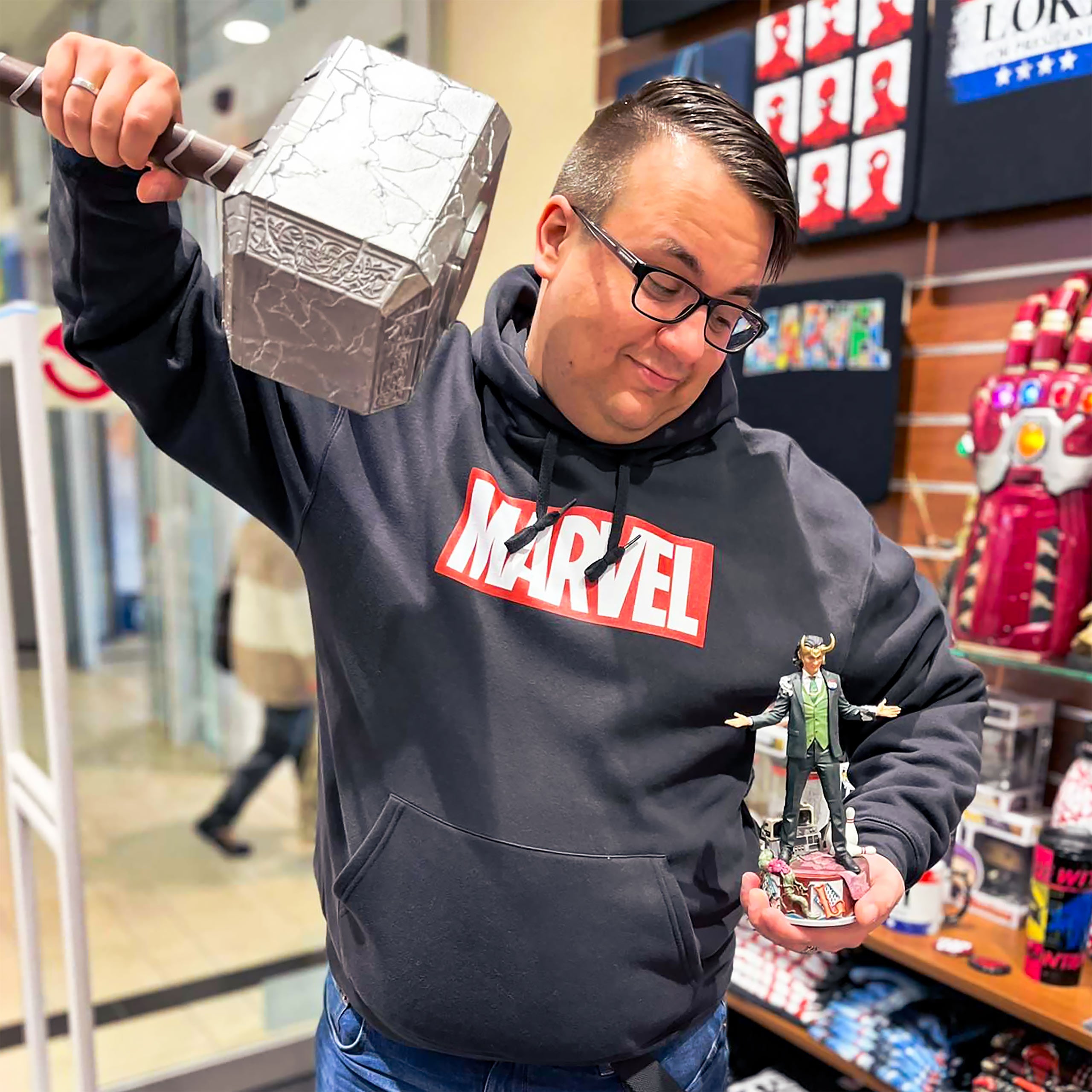 Immagine del prodotto Marvel - Felpa con cappuccio nera con logo