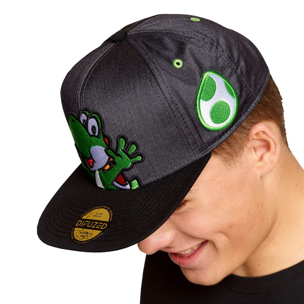 Immagine del prodotto Super Mario - Cappellino Snapback di Yoshi grigio