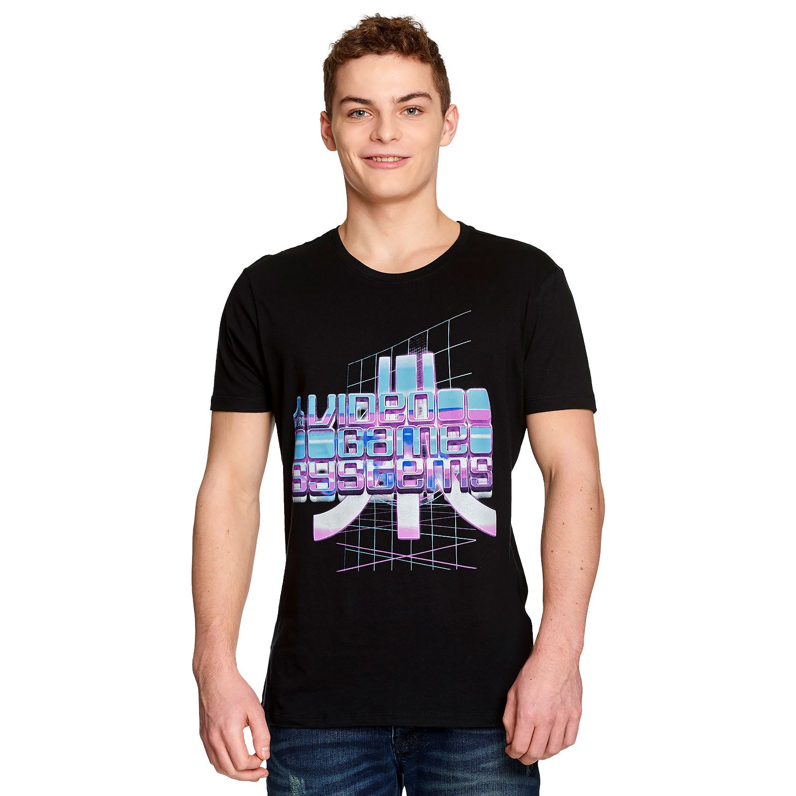 Product image Atari - Video Game Systems Retrowave T-Shirt black