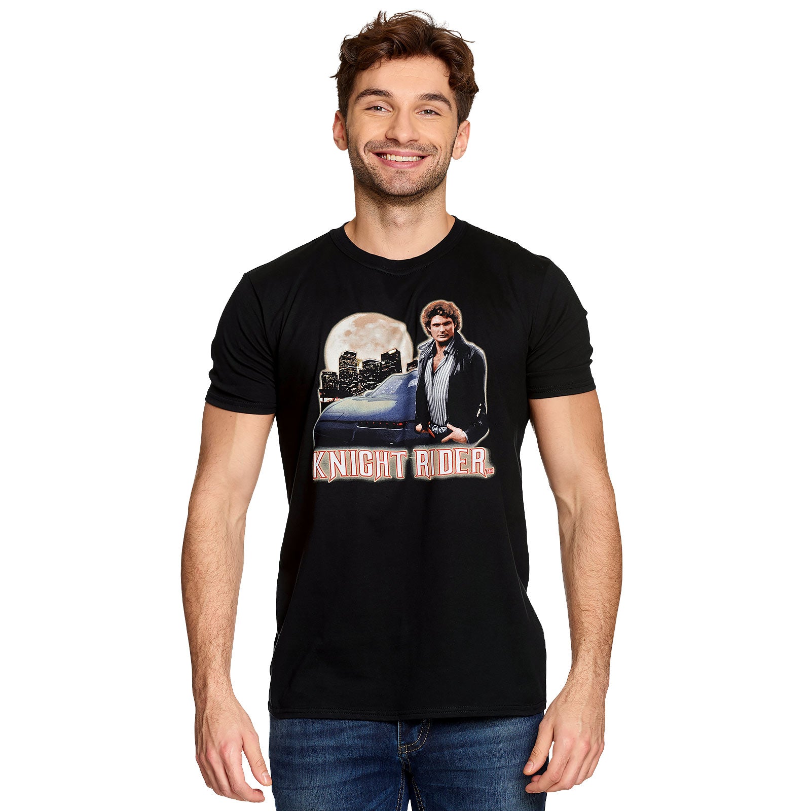 Immagine del prodotto Knight Rider - T-shirt nera Michael & Car