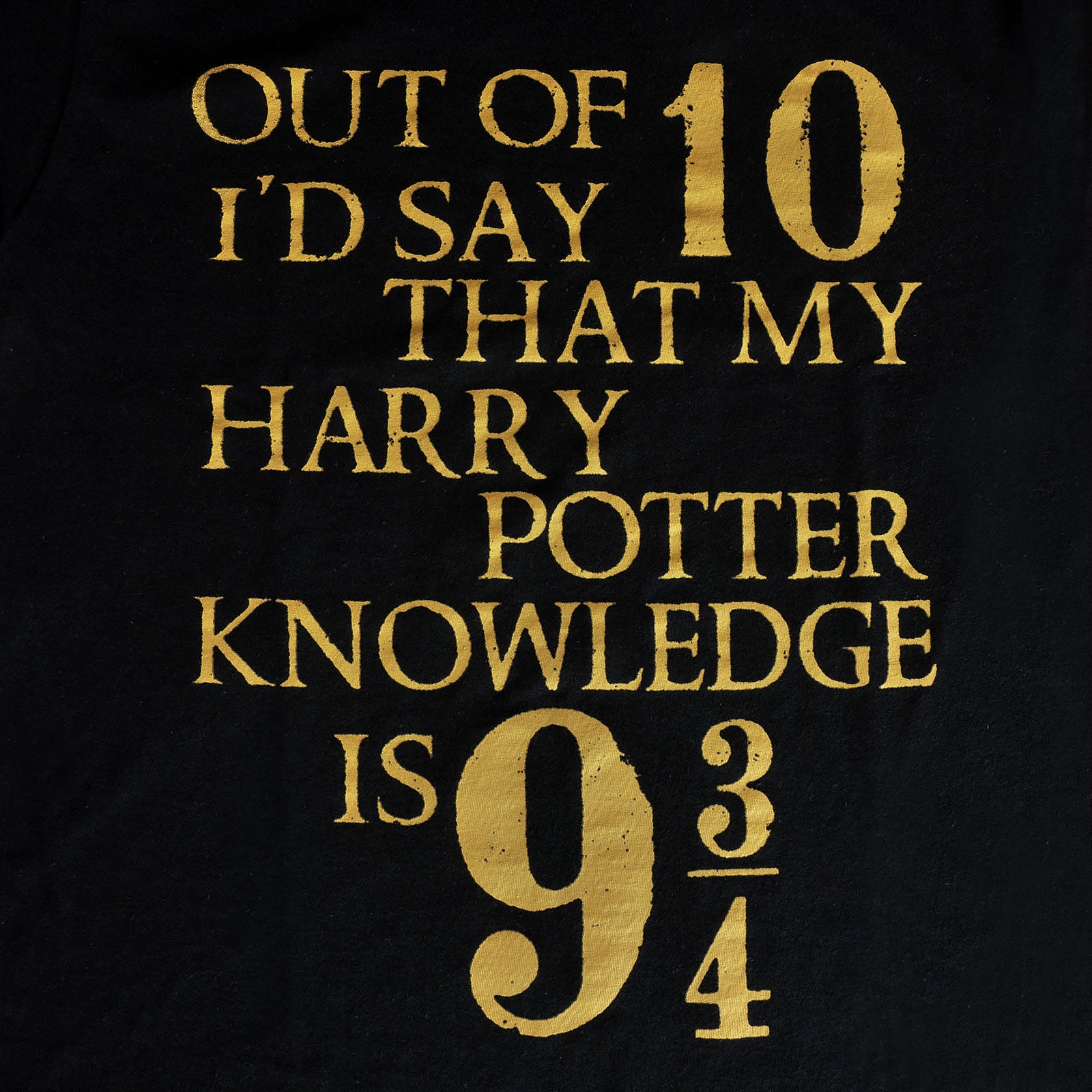 Immagine del prodotto Harry Potter - Conoscenza 9 3/4 su 10 T-Shirt nera