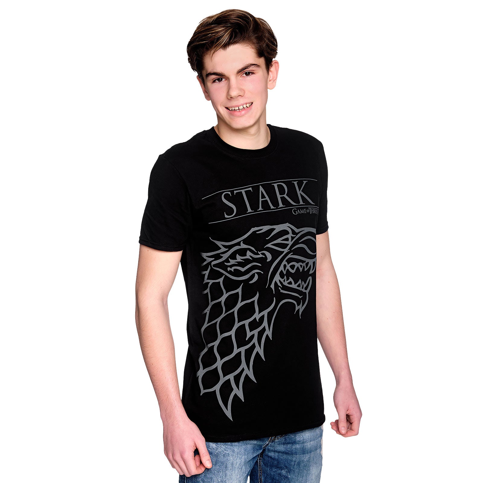 Immagine del prodotto Game of Thrones - T-shirt nera della Casa Stark con il lupo ombra