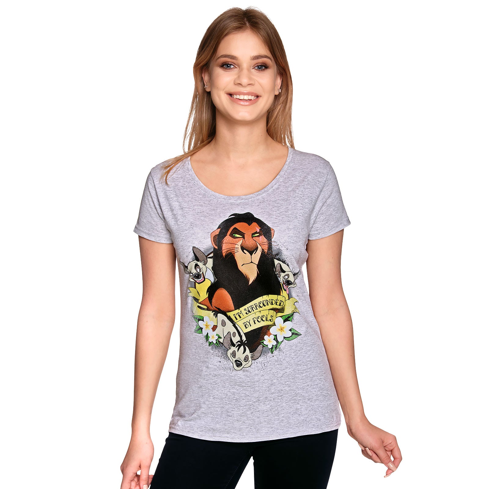 Immagine del prodotto Il Re Leone - Scar Circondato da Sciocchi T-Shirt Donna Grigia