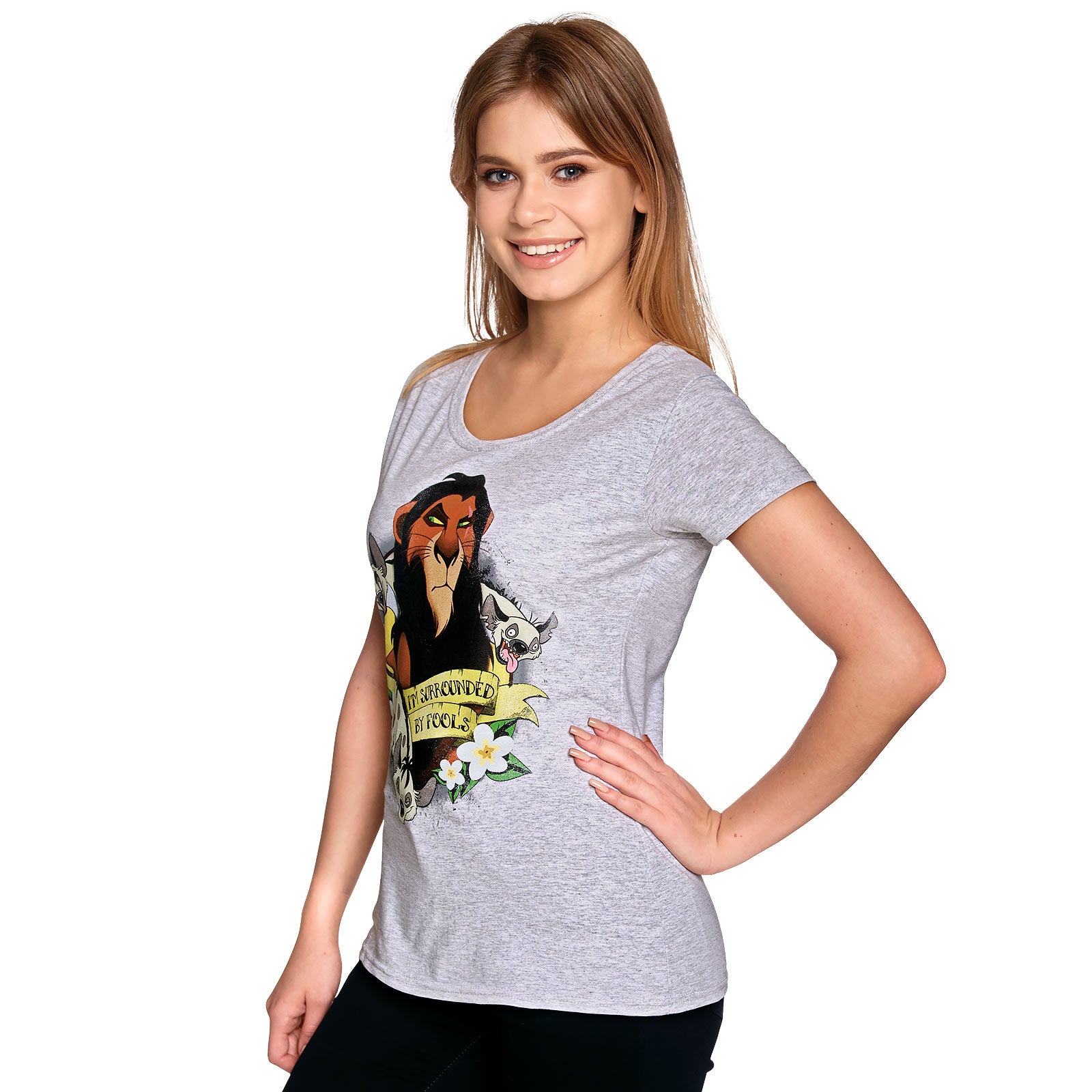 Immagine del prodotto Il Re Leone - Scar Circondato da Sciocchi T-Shirt Donna Grigia