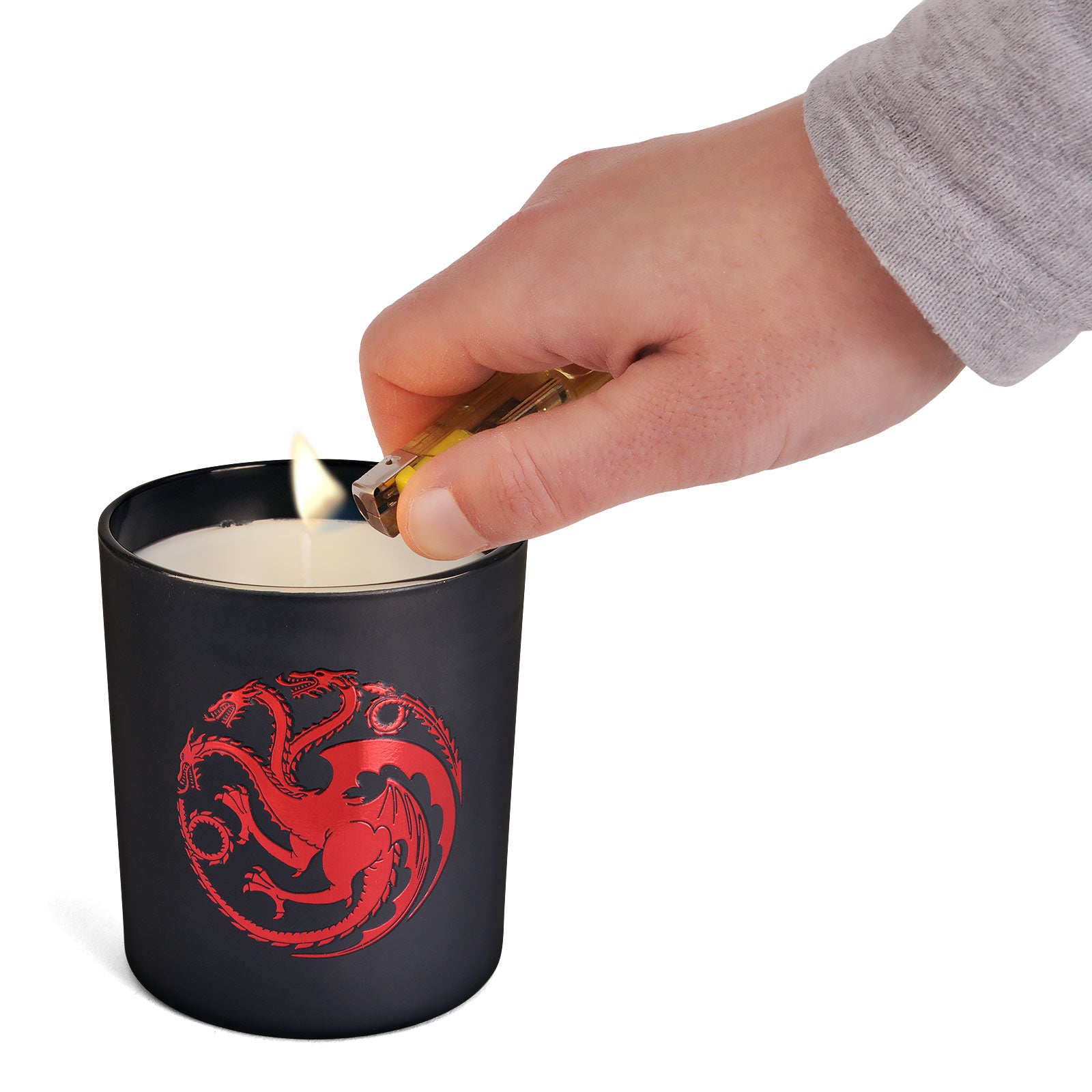 Immagine del prodotto Game of Thrones - Candela con stemma Targaryen in vetro