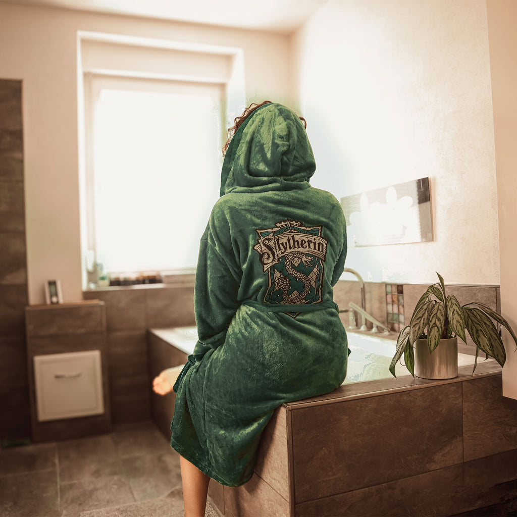 Immagine del prodotto Harry Potter - Accappatoio verde con stemma di Serpeverde