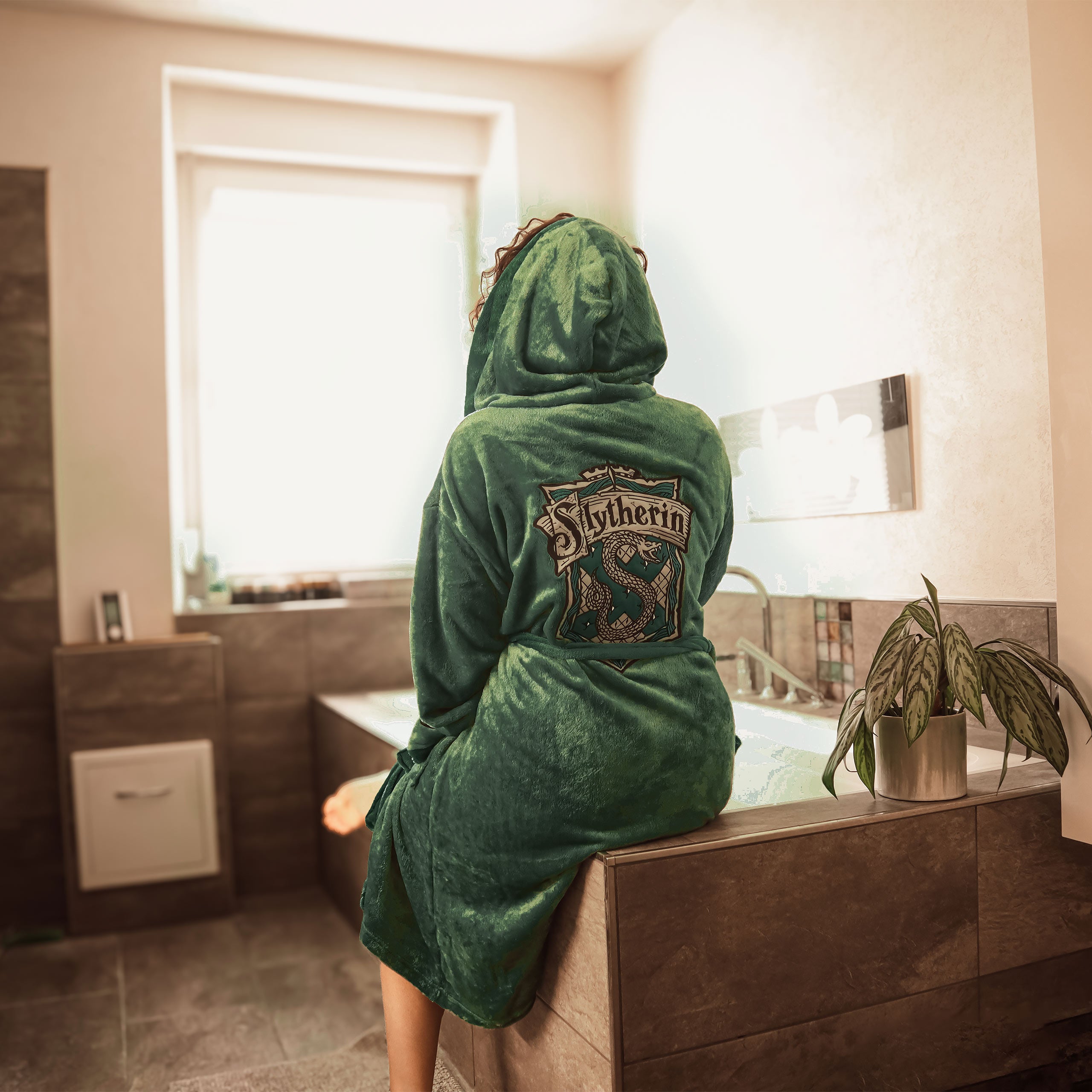 Immagine del prodotto Harry Potter - Accappatoio verde con stemma di Serpeverde