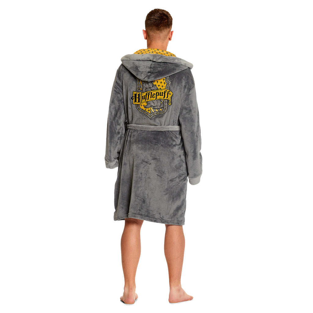 Immagine del prodotto Harry Potter - Accappatoio grigio con stemma Hufflepuff
