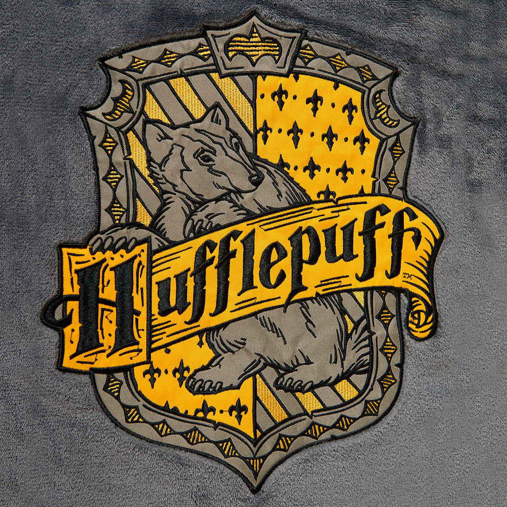 Immagine del prodotto Harry Potter - Accappatoio grigio con stemma Hufflepuff