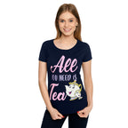 Immagine del prodotto La Bella e la Bestia - Tutto ciò di cui hai bisogno è il tè T-shirt da donna blu