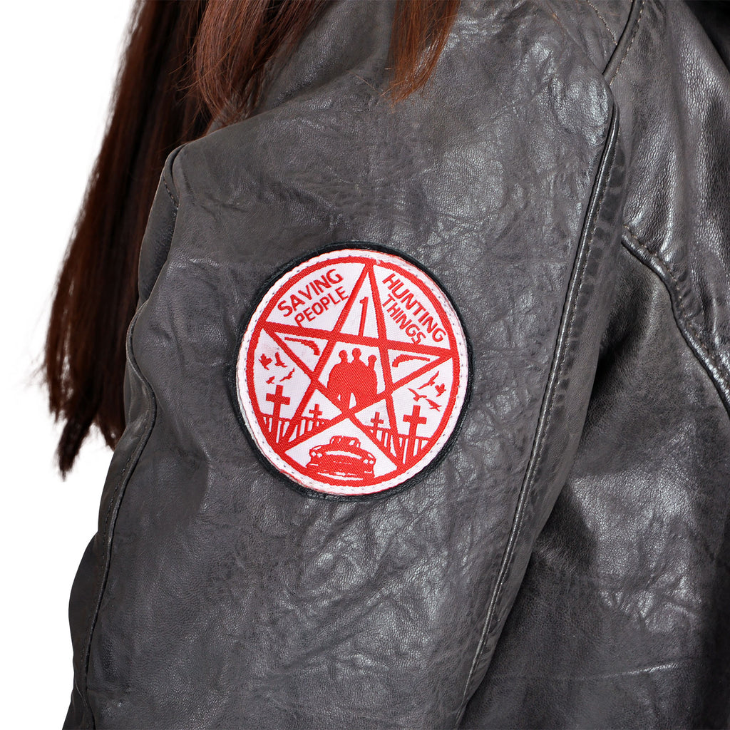 Immagine del prodotto Supernatural - Giacca in pelle da donna con simbolo anti possessione