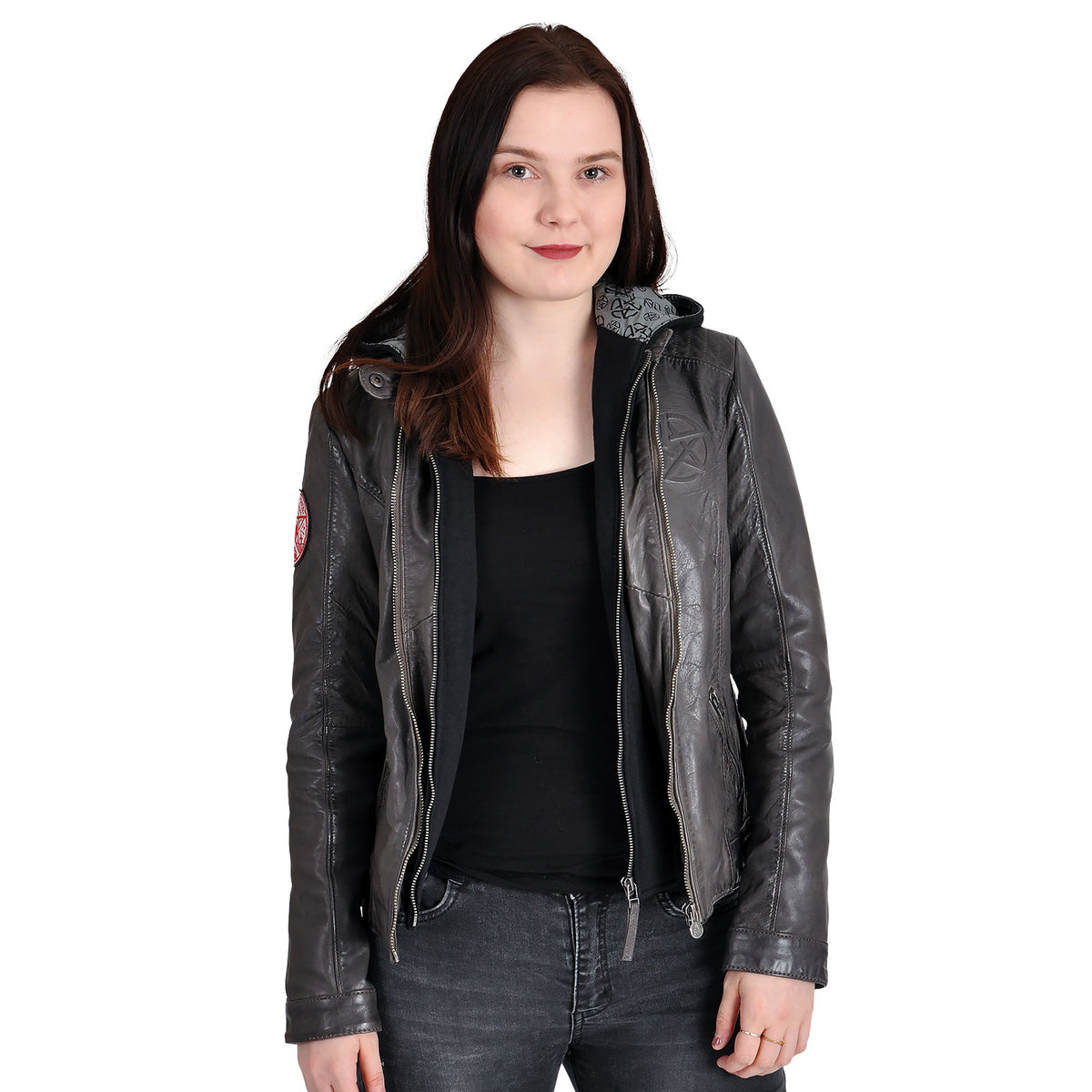 Immagine del prodotto Supernatural - Giacca in pelle da donna con simbolo anti possessione
