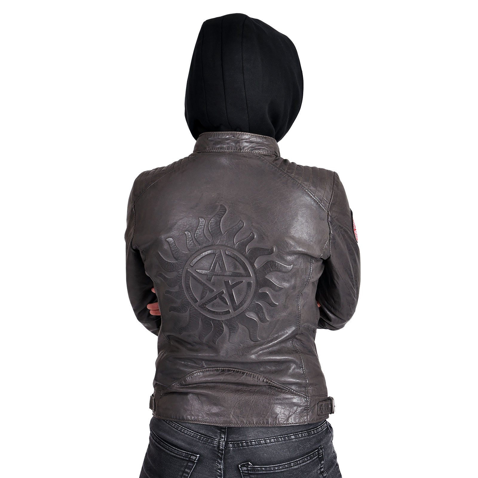 Immagine del prodotto Supernatural - Giacca in pelle da donna con simbolo anti possessione