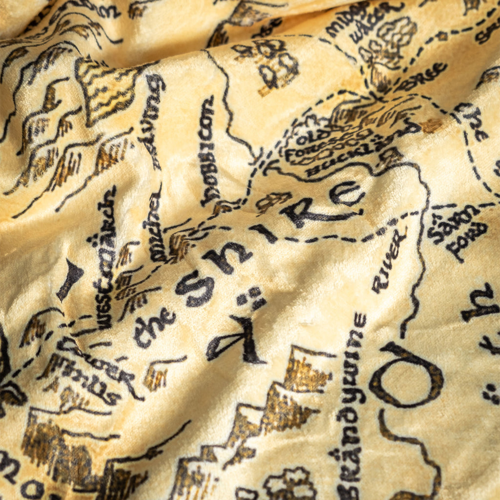 Immagine del prodotto Il Signore degli Anelli - Coperta morbida con mappa della Terra di Mezzo e pelliccia di Teddy